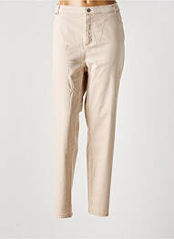 Pantalon slim tissage popeline taille normale rose PURE BY LUCIA femme