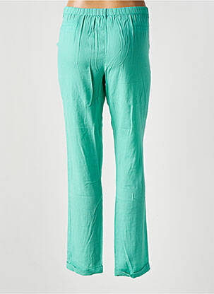 Pantalon chino tissage popeline taille normale vert YERSE femme