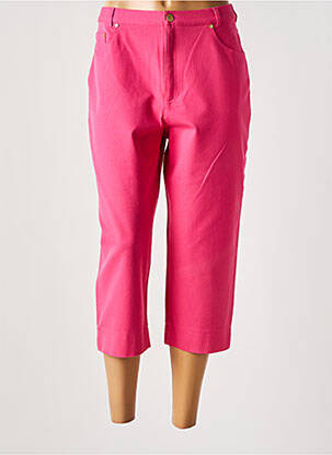Pantacourt coupe droite taille normale rose LUCIA femme