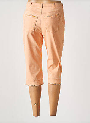 Pantacourt stretch taille normale orange LUCIA femme