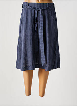Jupe mi-longue doublure textile bleu SAINT TROPEZ femme
