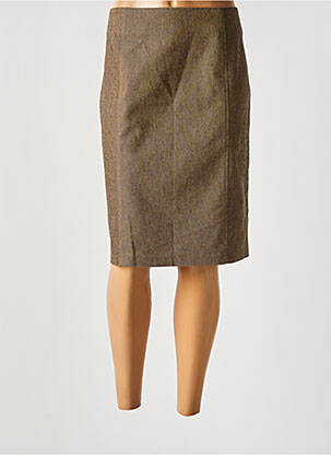 Jupe mi-longue taille normale marron MC MODA femme