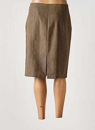 Jupe mi-longue taille normale marron MC MODA femme