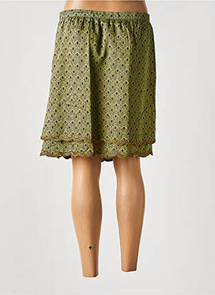 Jupe mi-longue doublure textile vert NICE THINGS femme