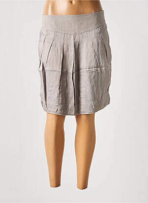 Jupe courte fermeture zippée au dos gris NOA NOA femme