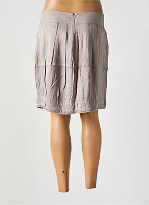 Jupe courte fermeture zippée au dos gris NOA NOA femme