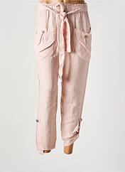 Pantalon 7/8 rose PURO LINO pour femme seconde vue