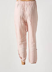 Pantalon 7/8 rose PURO LINO pour femme seconde vue