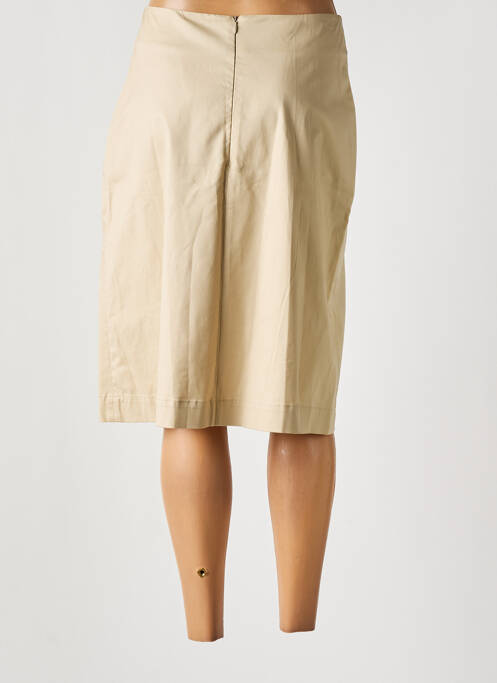 Jupe mi-longue beige GAËLLE BARRE pour femme
