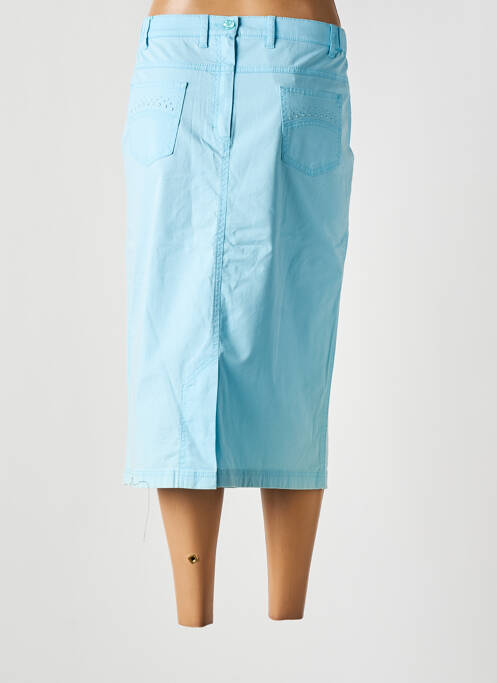 Jupe mi-longue bleu LUCIA pour femme