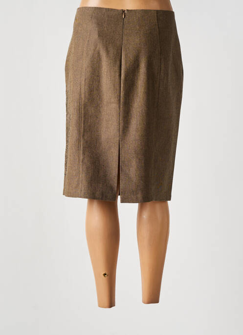 Jupe mi-longue marron MC MODA pour femme