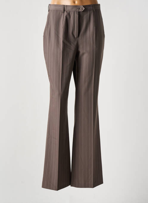 Pantalon droit marron LUCIA pour femme