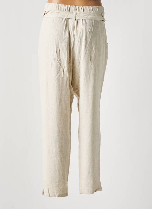 Pantalon large beige SAINT TROPEZ pour femme