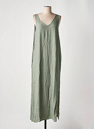 Robe longue sans manche sans manche vert YERSE femme