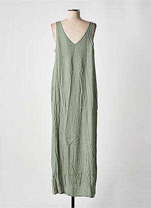 Robe longue sans manche sans manche vert YERSE femme