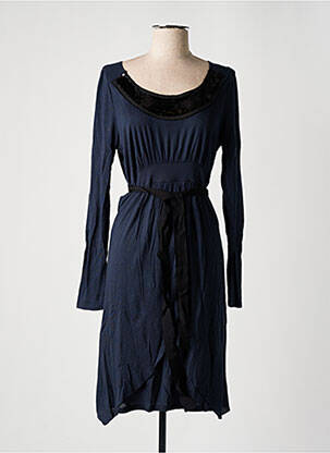 Robe mi-longue manches longues manches longues bleu NOA NOA femme