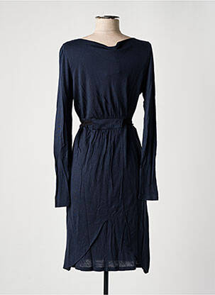 Robe mi-longue manches longues manches longues bleu NOA NOA femme