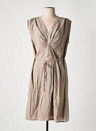 Robe mi-longue manches courtes manches courtes beige NOA NOA femme
