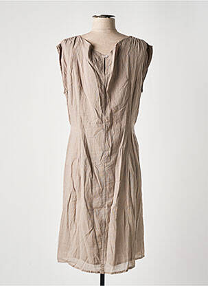 Robe mi-longue manches courtes manches courtes beige NOA NOA femme