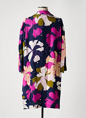Robe mi-longue coupe fluide manches longues bleu NICE THINGS femme