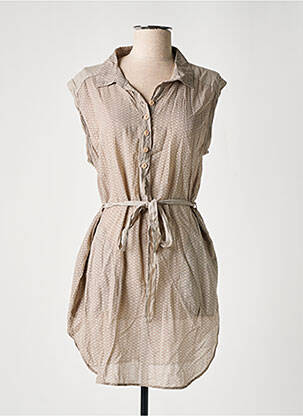 Tunique sans manche légère et transparente beige MARIONA GEN femme