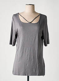 Top tissage jersey manches courtes gris MONARI femme