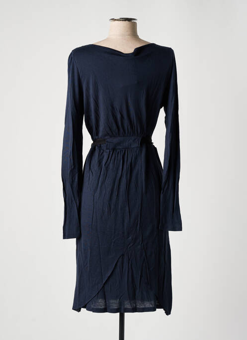 Robe mi-longue manches longues manches longues bleu NOA NOA femme