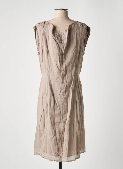 Robe mi-longue manches courtes manches courtes beige NOA NOA femme