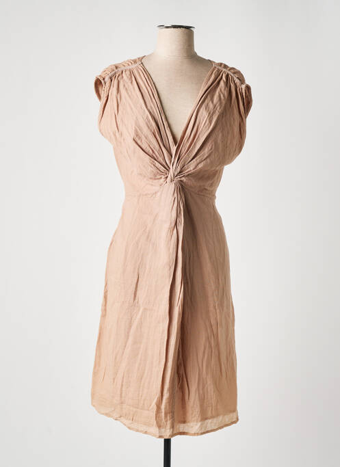 Robe mi-longue manches courtes manches courtes beige clair NOA NOA femme