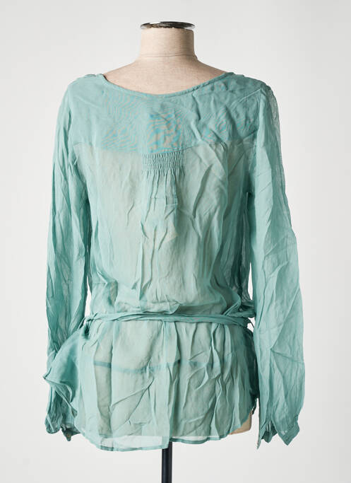 Tunique manches longues tissage crêpe bleu NOA NOA femme