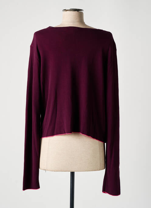 Gilet manches longues violet ATIKA pour femme