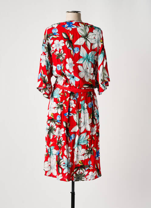 Robe mi-longue rouge SWEEWË pour femme