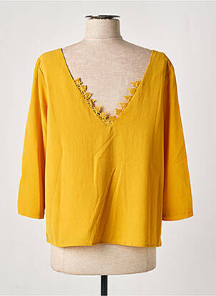 Blouse manches 3/4 manches 3/4 jaune NOEMIE & CO femme