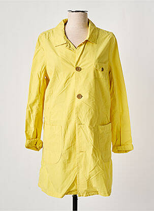 Trench tissage popeline sans capuche jaune NICE THINGS femme