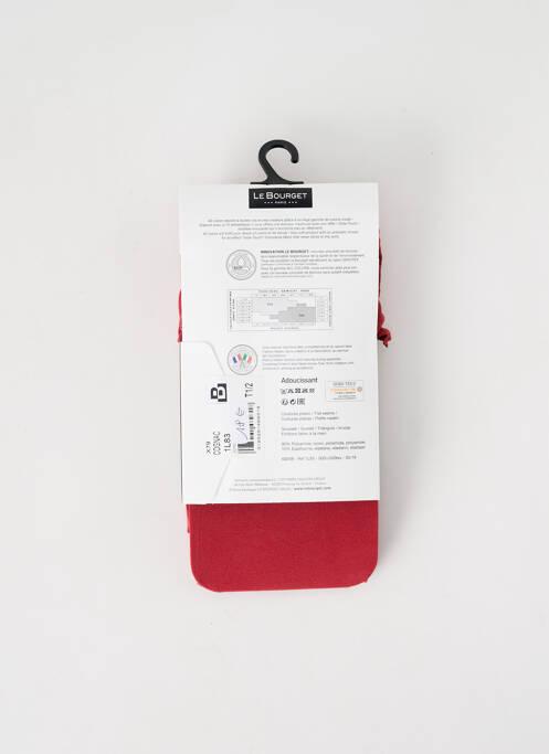 Collants rouge LE BOURGET pour femme