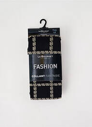 Collants imprimé fantaisie beige LE BOURGET femme