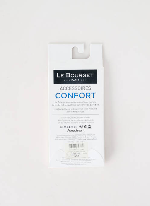 Chaussettes noir LE BOURGET pour femme