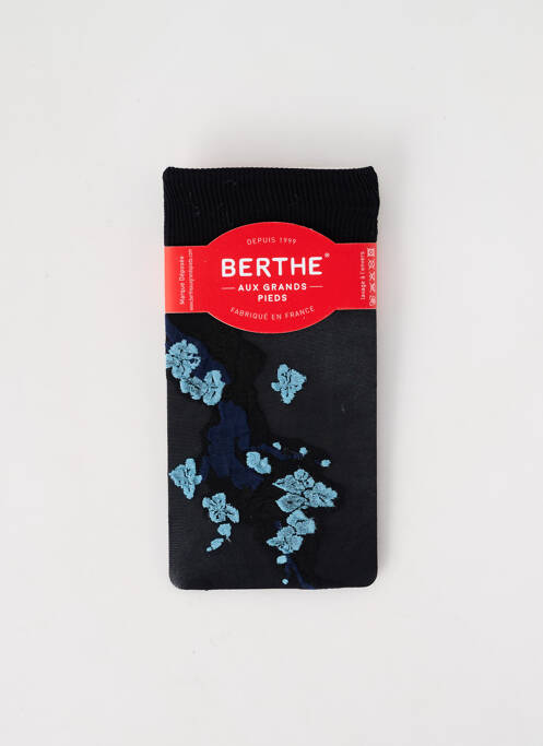 Chaussettes bleu BERTHE AUX GRANDS PIEDS pour femme