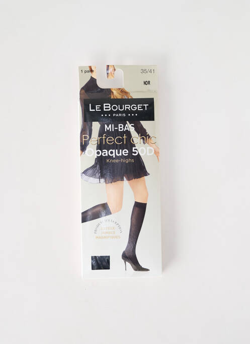 Chaussettes noir LE BOURGET pour femme