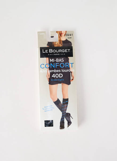 Chaussettes noir LE BOURGET pour femme