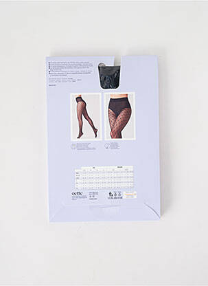 Collants imprimé fantaisie noir CETTE femme