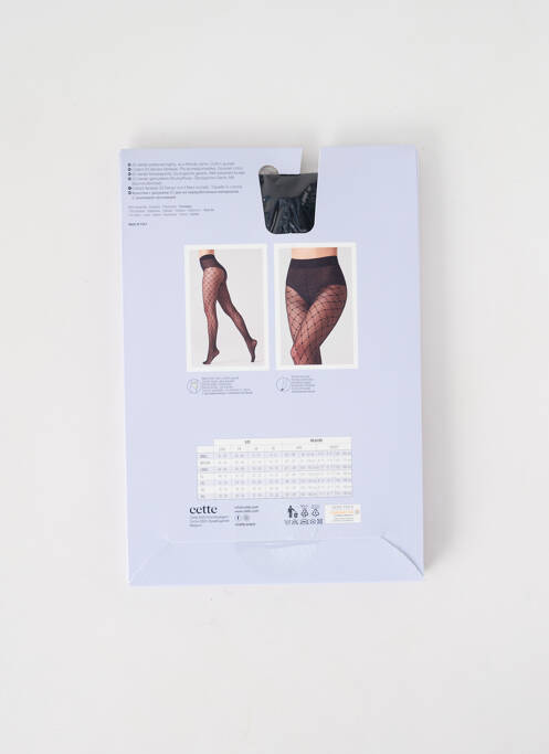 Collants imprimé fantaisie noir CETTE femme