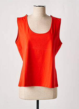 Débardeur coupe droite sans manche orange PAUL BRIAL femme