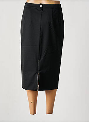 Jupe mi-longue stretch noir FRED SABATIER femme