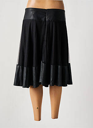 Jupe mi-longue coupe évasée noir ZELI femme