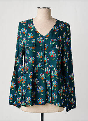 Blouse tissage popeline manches longues vert MADO ET LES AUTRES femme