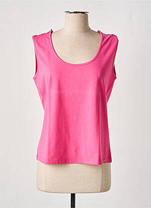 Débardeur coupe droite sans manche rose PAUL BRIAL femme
