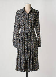 Robe mi-longue manches longues manches longues bleu THE KORNER femme