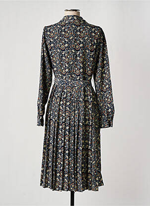 Robe mi-longue manches longues manches longues bleu THE KORNER femme