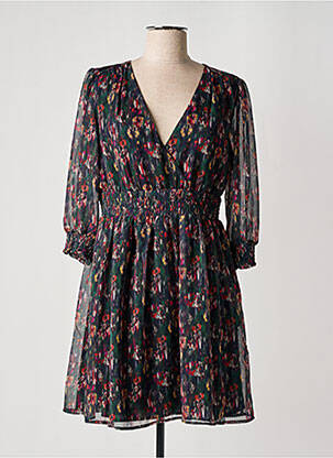Robe courte manches longues manches longues bleu THE KORNER femme